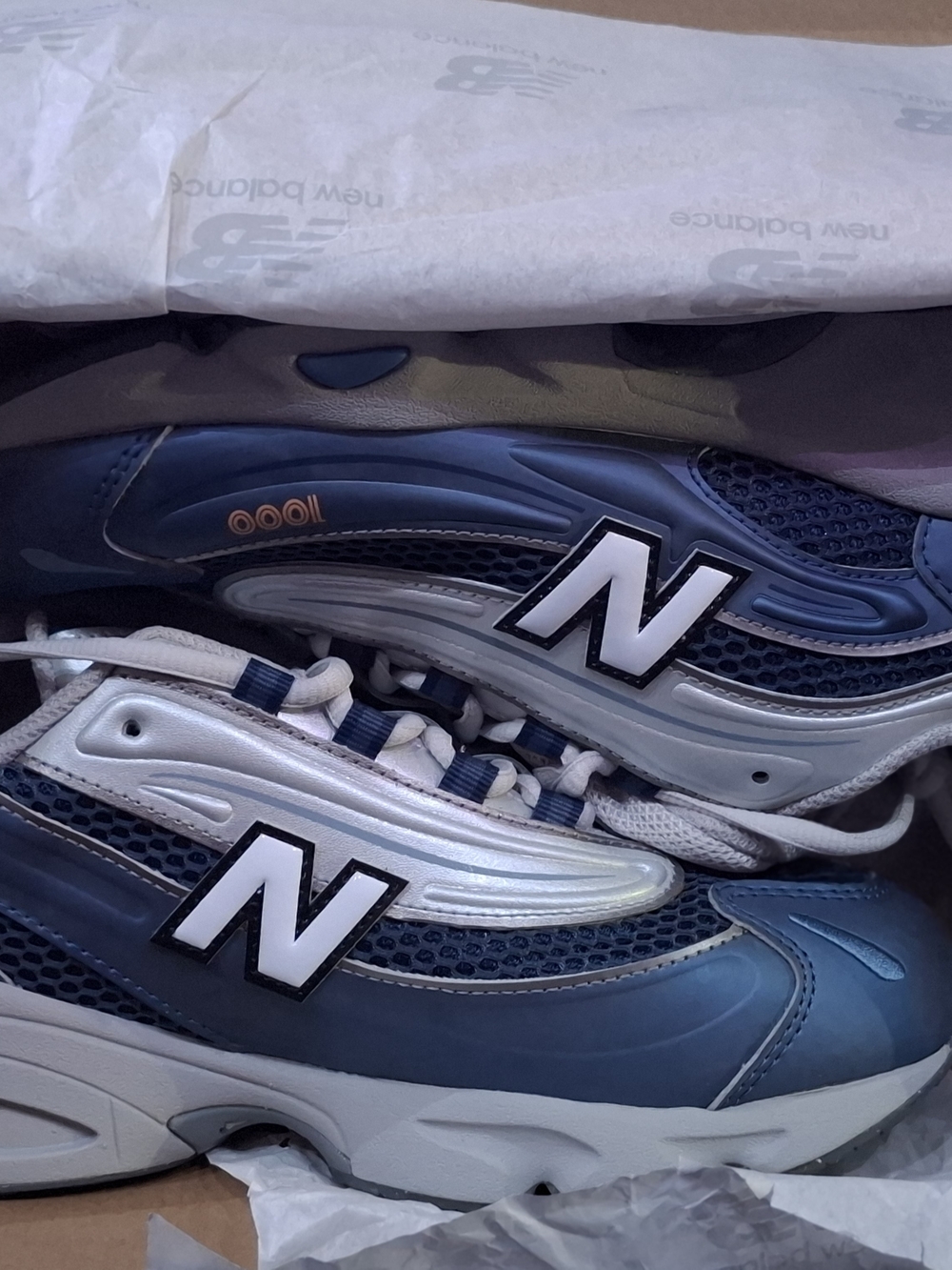 New Balance Kids Blue and White 1000 Series Sneakers